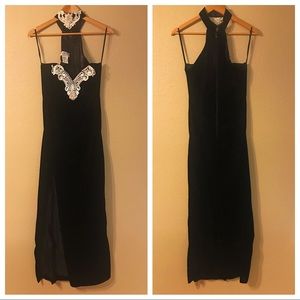 VINTAGE 1990s Jessica McClintock Velvet Dress